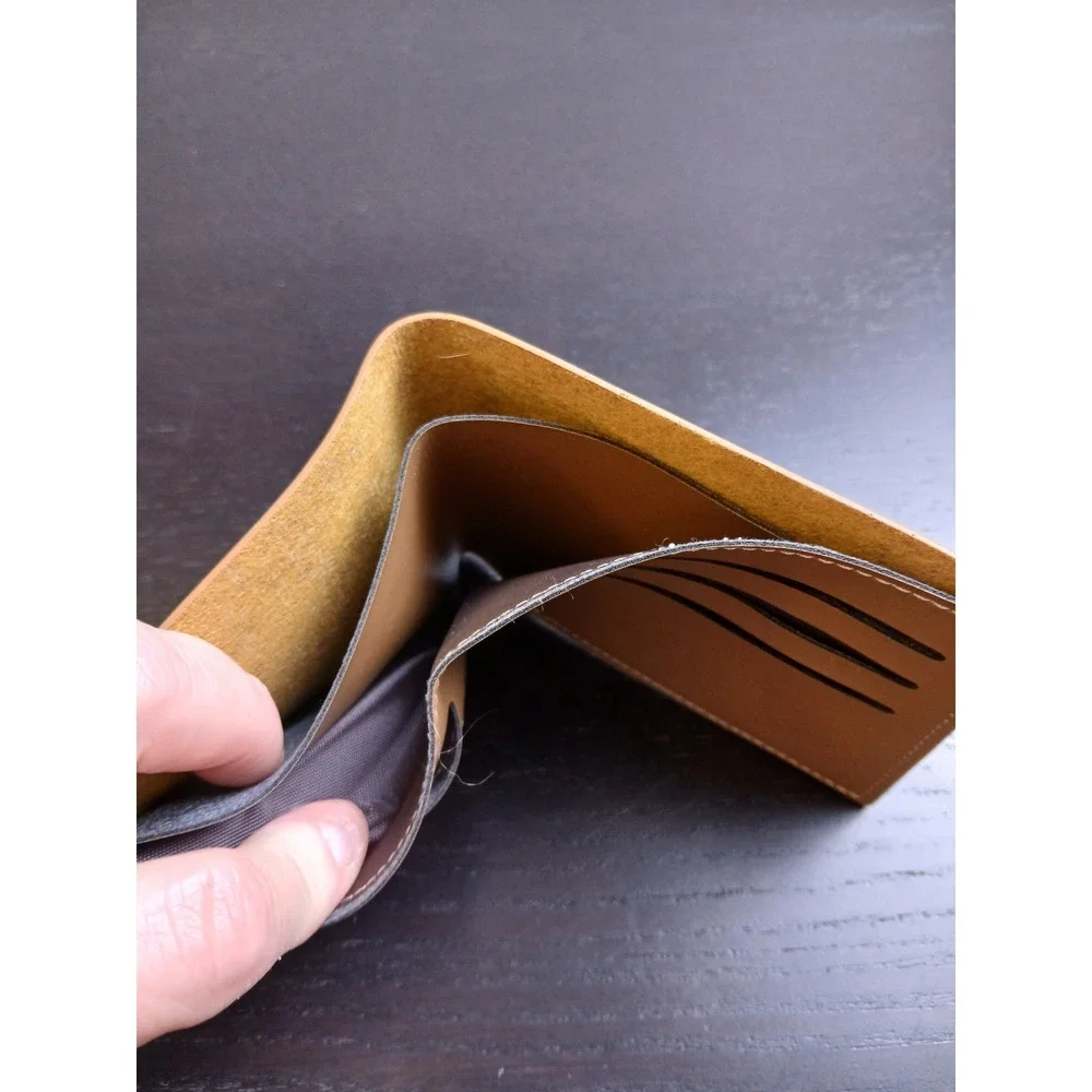 Psalm 46:10 Be Still and Know Religious Brown Faux Leather Bifold Mens Wallet